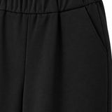 Beli Lastikli Düz Paça Pantolon Si̇yah