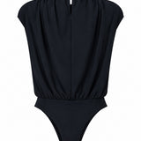 Yüksek Yaka Bodysuit - LACİVERT - 3