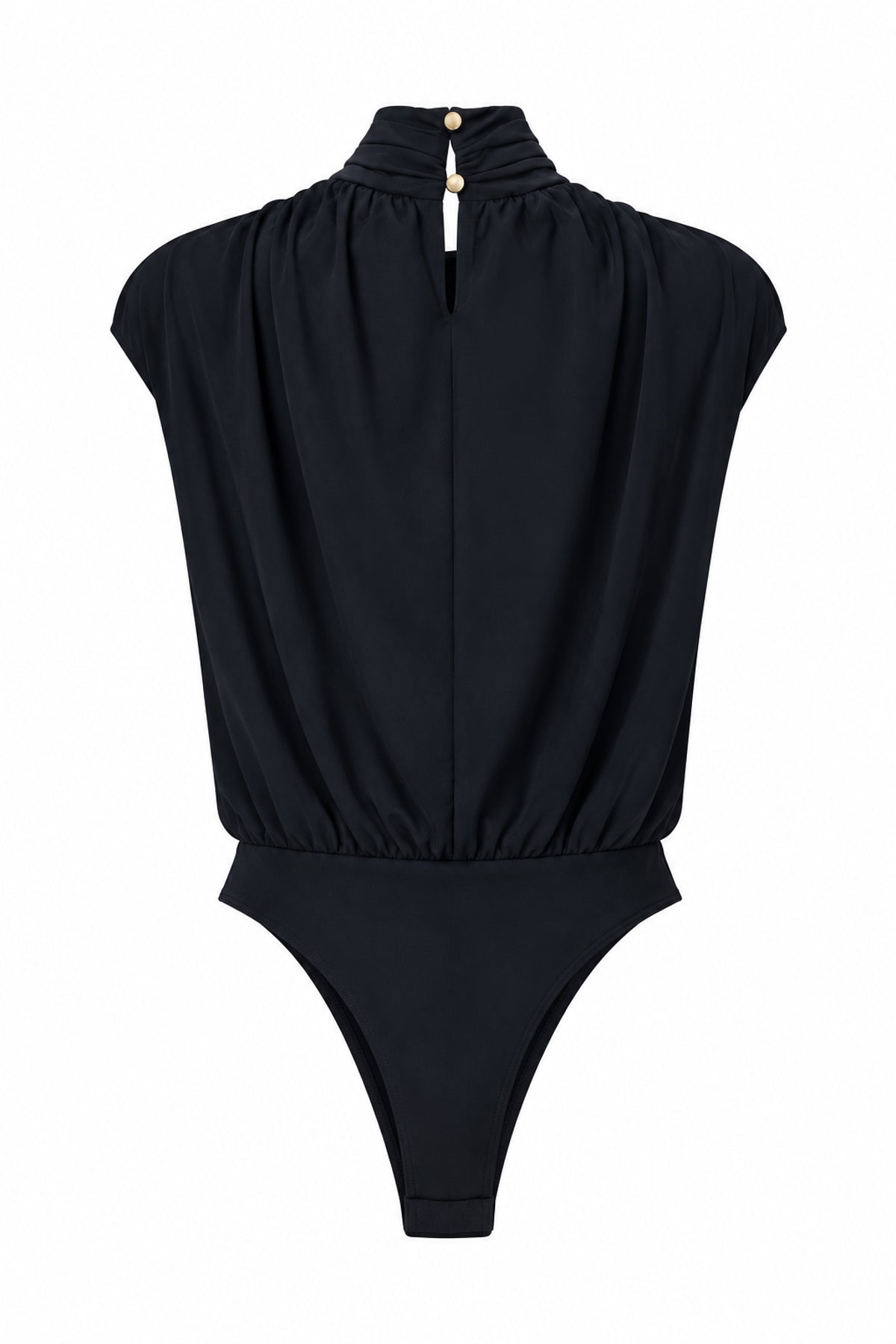 Yüksek Yaka Bodysuit - LACİVERT - 3