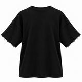 Dantel Detaylı Regular T-Shirt - SİYAH - 3