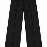 Pileli Regular Pantolon SİYAH
