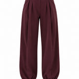 Pileli Şalvar Pantolon BORDO