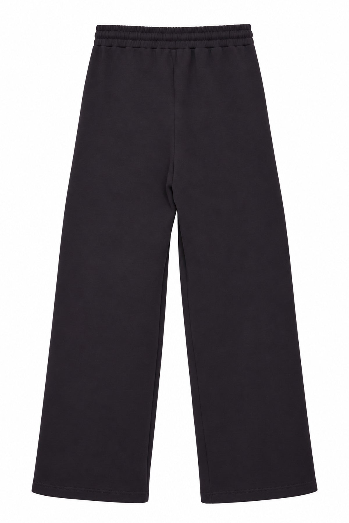Beli Lastikli Bağcıklı Geniş Paça Pantolon - Kahve