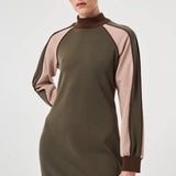 Dik Yaka Mini Elbise