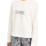Sıfır Yaka Pul Detaylı Sweatshirt