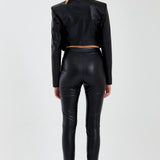 Slim Fit Suni Deri Pantolon