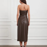 Slim Fit Suni Deri Bluz