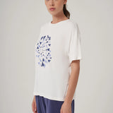 Baskılı Geniş Yaka T-Shirt