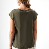 Omuz İşlemeli Regular T-Shirt
