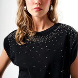 Taş İşlemeli T-Shirt