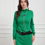 Slim Fit Mini Triko Elbise