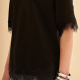 Dantel Detaylı Regular T-Shirt