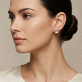 Zirkon Taşlı Çiçek Küpe