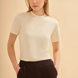 Sıfır Yaka Crop T-Shirt