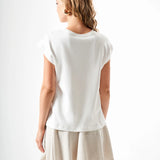 Omuz İşlemeli Regular T-Shirt