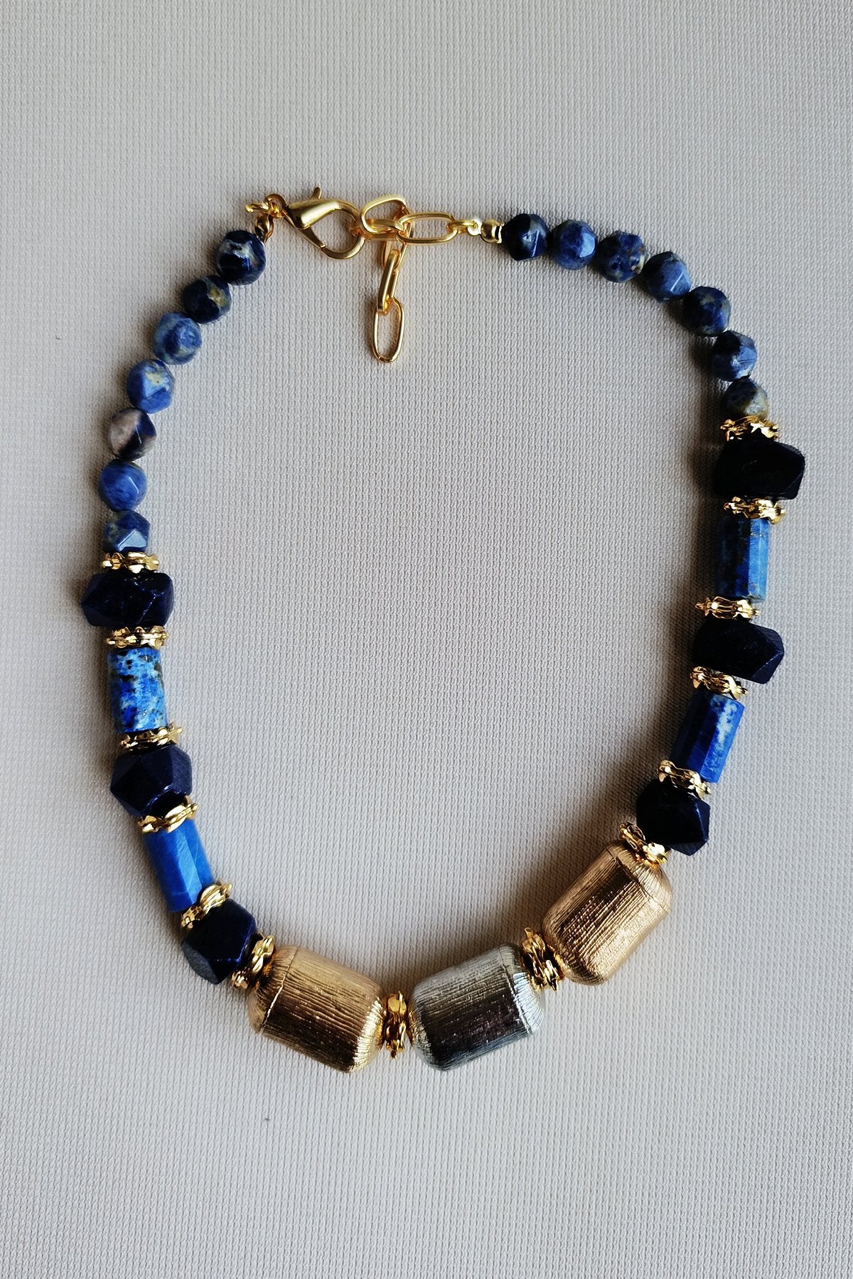 Akik Uzun Kolye Lacivert Lapis Lazuli