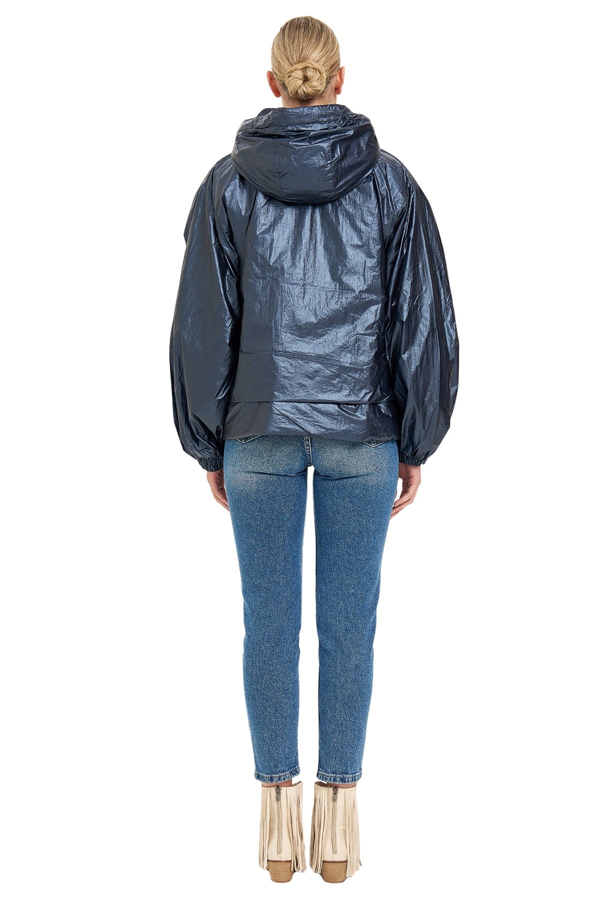 Kargo Cepli Oversize Mont LACİVERT