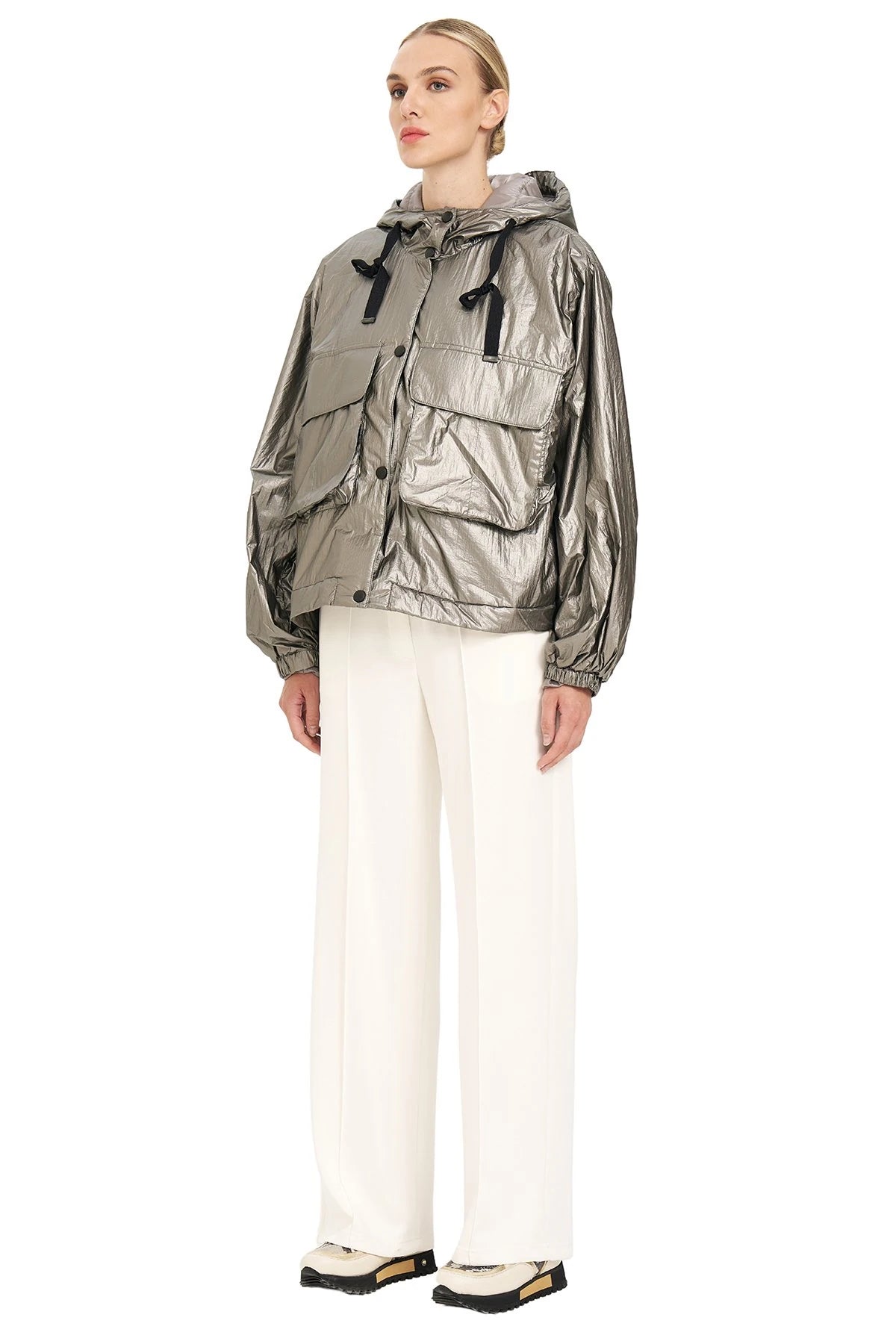 Kargo Cepli Oversize Mont GRİ