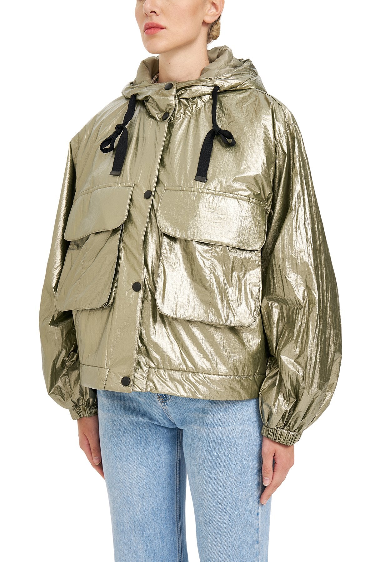 Kargo Cepli Oversize Mont YEŞİL