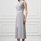 Mini Ceketli Midi Elbise GRİ