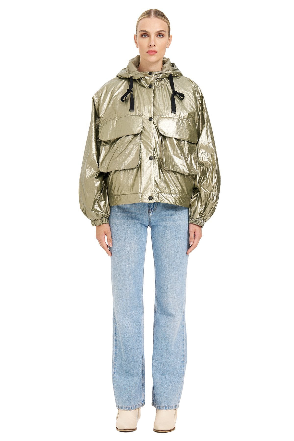 Kargo Cepli Oversize Mont YEŞİL