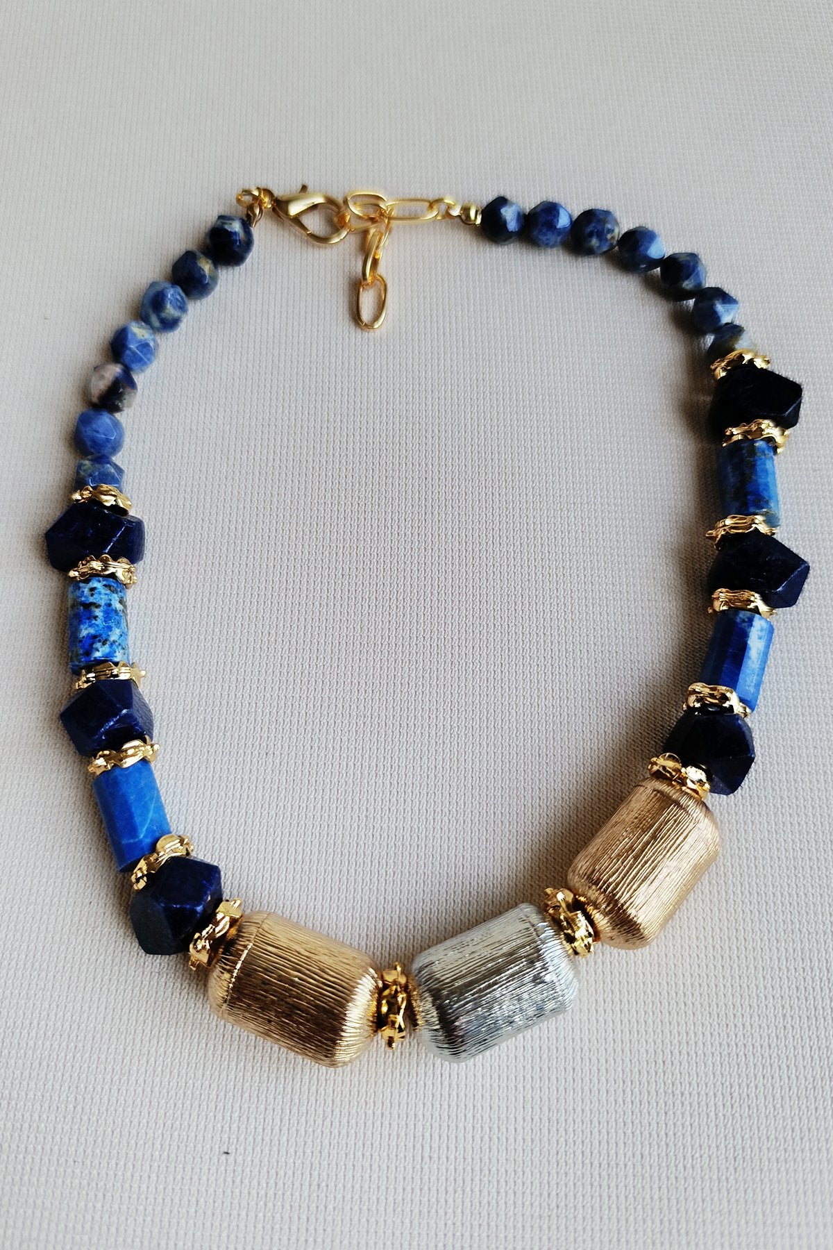 Akik Uzun Kolye Lacivert Lapis Lazuli