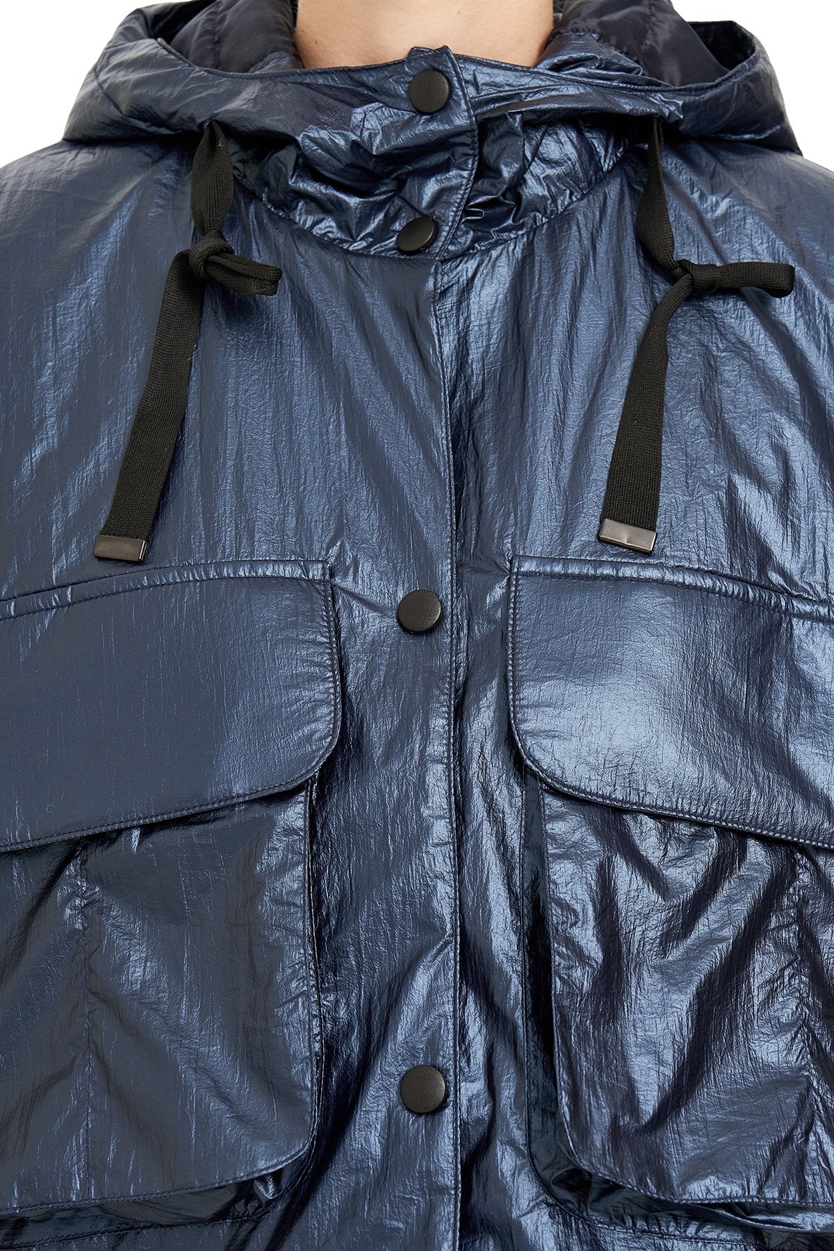 Kargo Cepli Oversize Mont LACİVERT