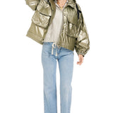 Kargo Cepli Oversize Mont YEŞİL