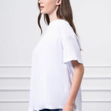 Çıtçıt Detaylı T-Shirt BEYAZ