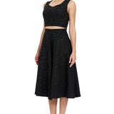 Pul Detaylı Crop Bluz SİYAH