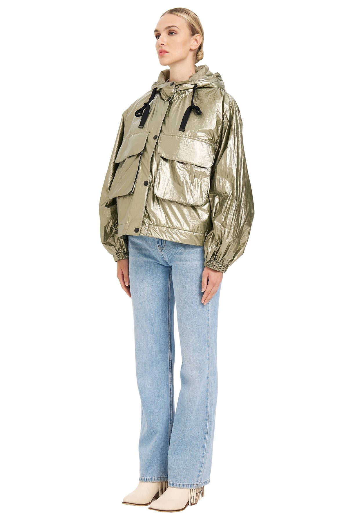 Kargo Cepli Oversize Mont YEŞİL