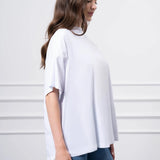 Çıtçıt Detaylı T-Shirt BEYAZ