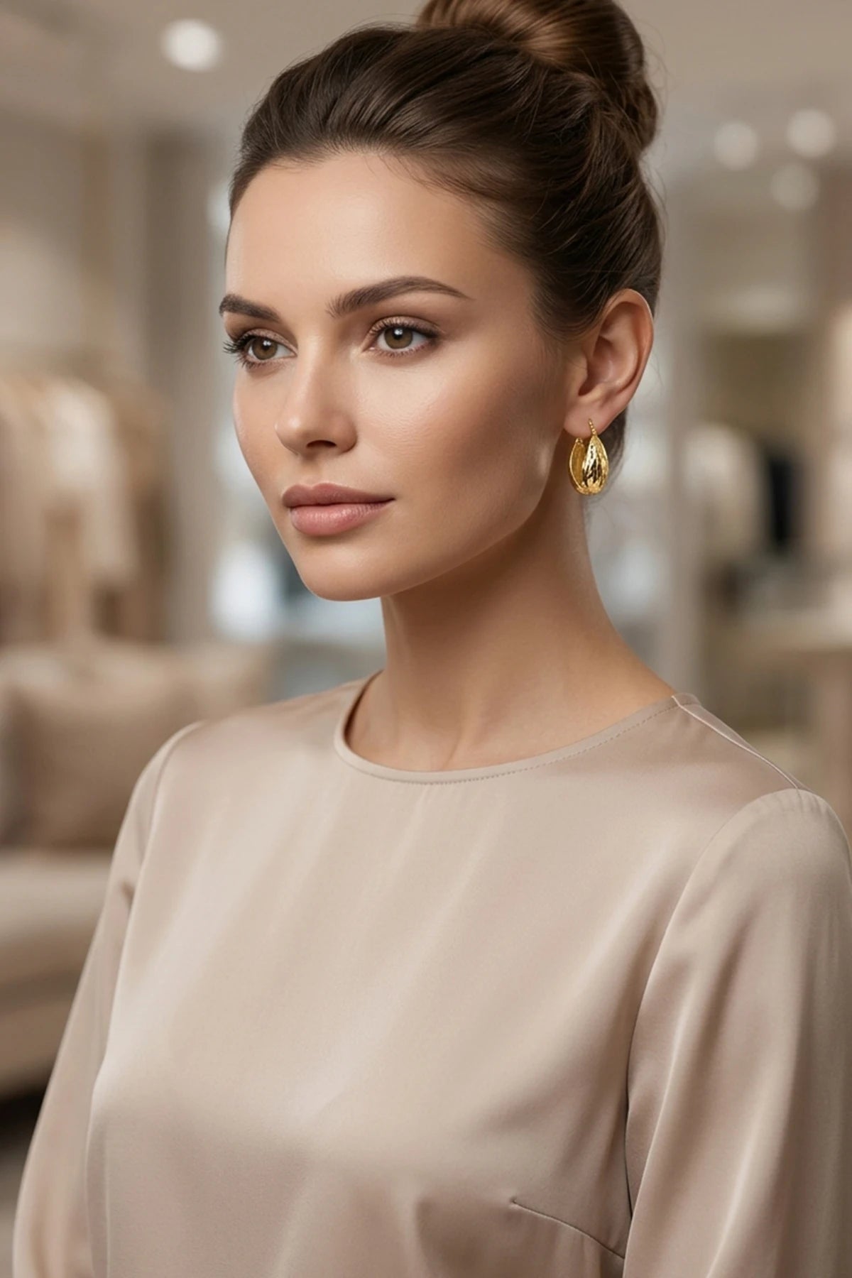 Sarmal Altın Küpe GOLD