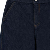 Yüksek Bel Düz Paça Denim Pantolon