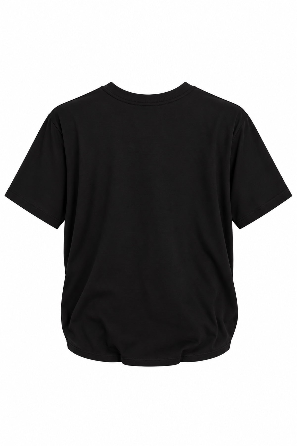 Sıfır Yaka Regular T-Shirt Si̇yah