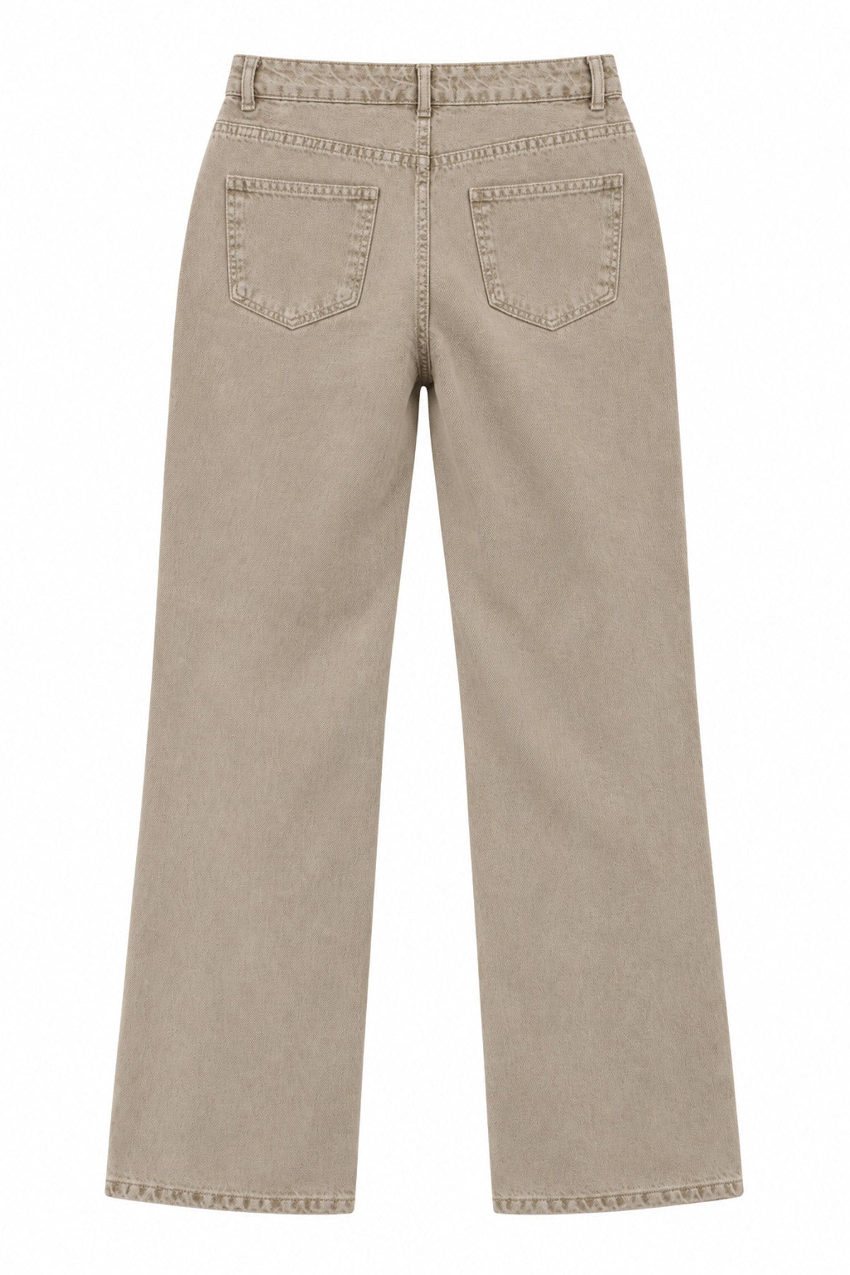 Wide Leg Jean Pantolon - Bej